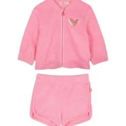 TOWEL ZIP UP JACKET AND SHORTS SET