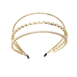 TRIPLE PEARL METALLIC HEADBAND