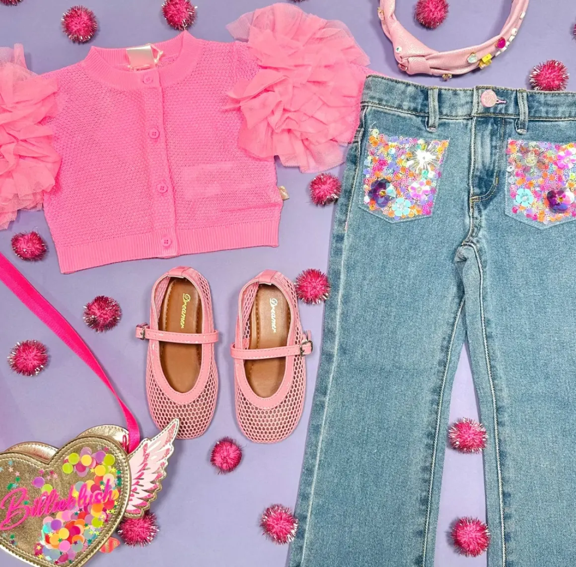 TULLE PUFF SLEEVE CARDIGAN