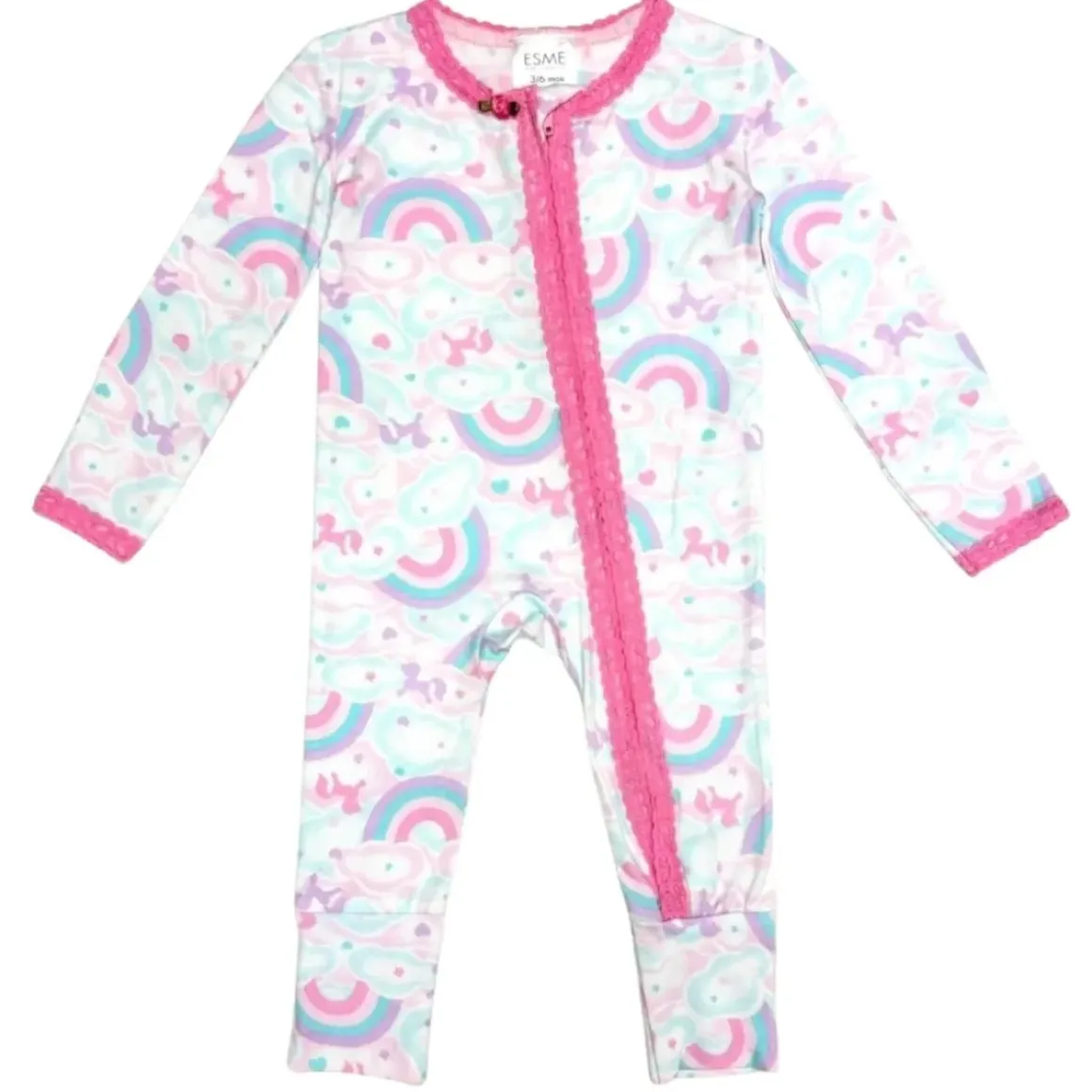 UNICORN RAINBOW ZIP FOOTIE