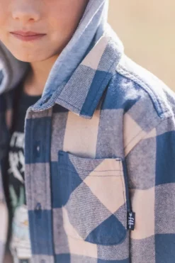 UPLAND PLAID FLANNEL SHACKET W/ HOOD