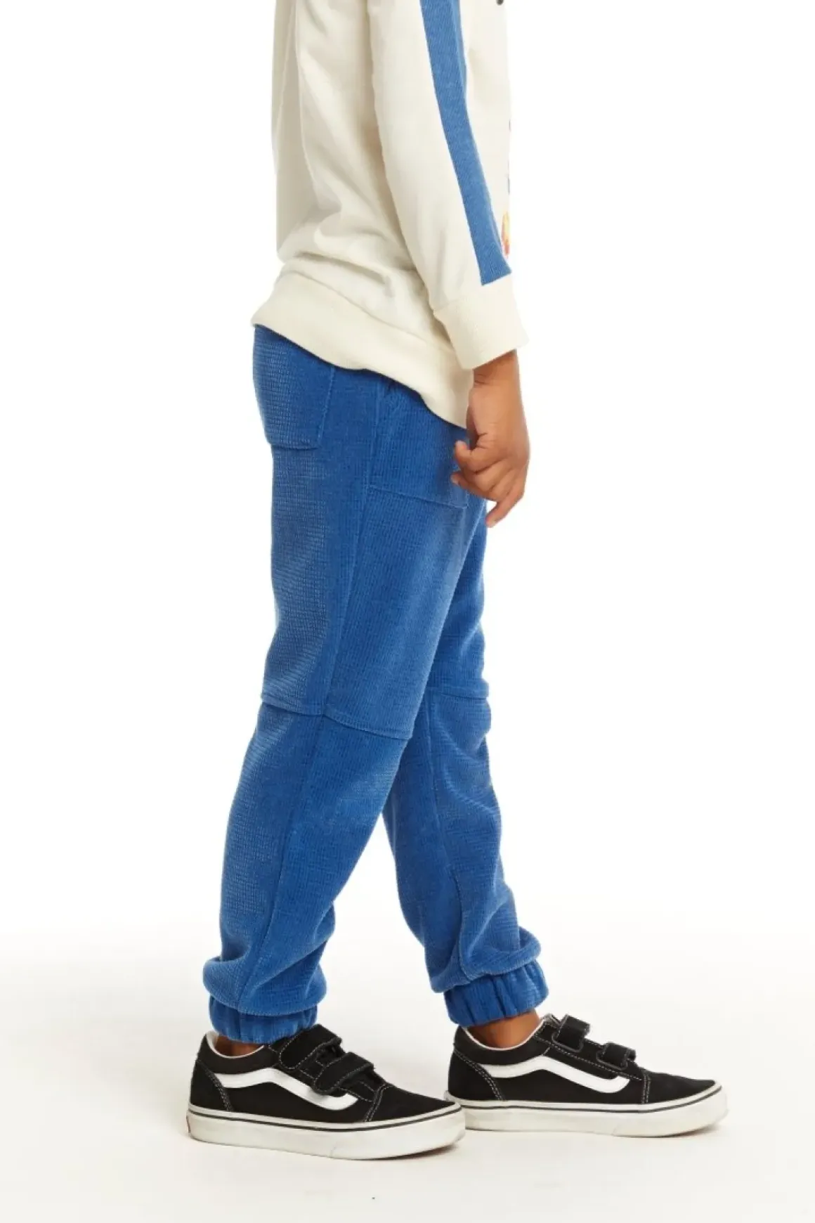 VELVET WAFFLE SIDE ZIP SWEATPANTS
