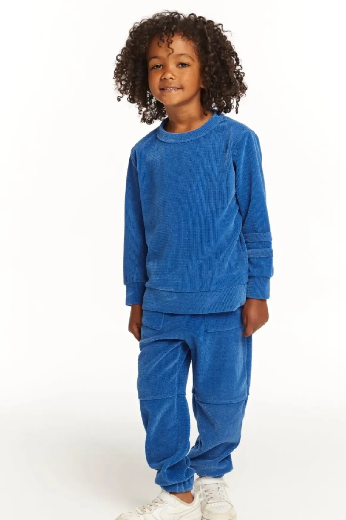 VELVET WAFFLE SIDE ZIP SWEATPANTS