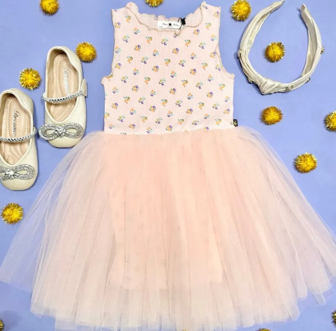 VINTAGE FLOWERS TUTU DRESS