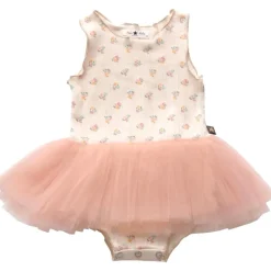 VINTAGE FLOWERS TUTU ONESIE DRESS
