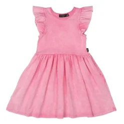 WASHED RUFFLE DRESS