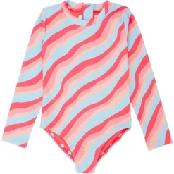 WAVES RASH GUARD ONE PIECE SWIMSUIT