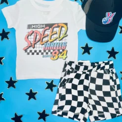 WAVY CHECKERED SHORTS