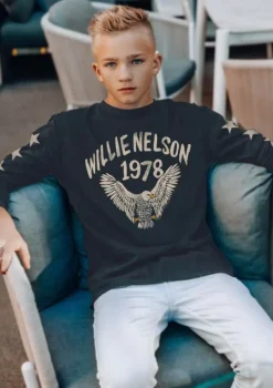 WILLIE NELSON EAGLE LONG SLEEVE TSHIRT